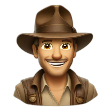 Indiana jones riendo sticker