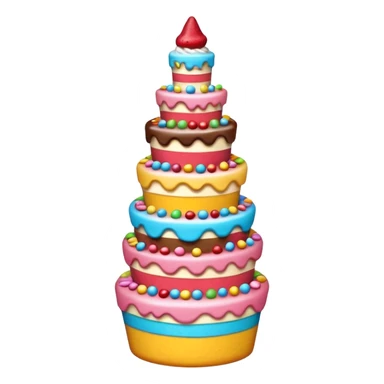 A whimsical tower of mixed treats sticker