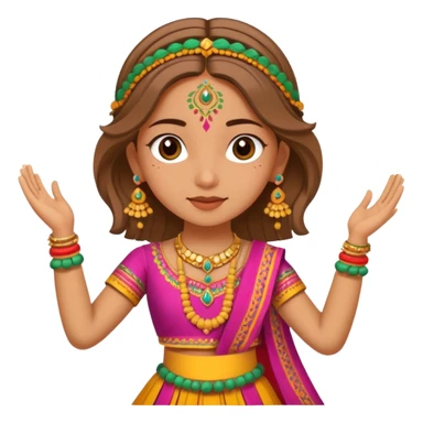 Girl playing garba sticker