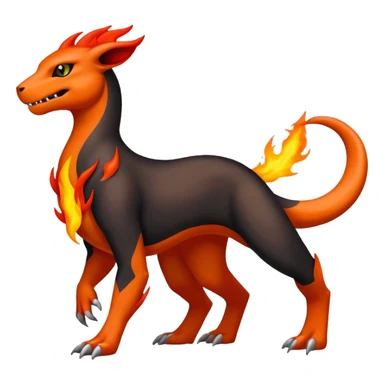 Houndoom-Charmeleon-Fakémon-hybrid-creature (full body)  sticker