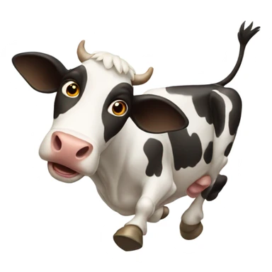 Flying cow sticker