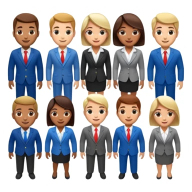 isometric people dressed as realtors sticker