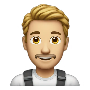 man advertisement sticker