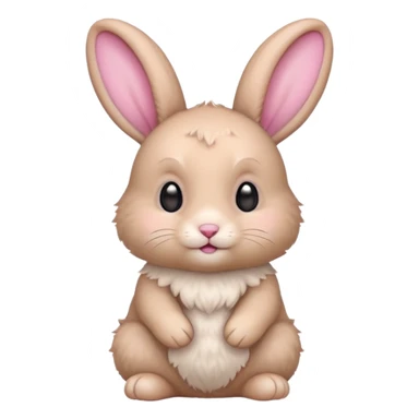 a beige baby rabbit sticker