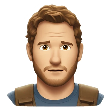 Chris pratt from Jurassic world full sticker