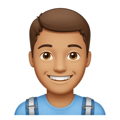 Un hombre con brackets medio morenito  sticker