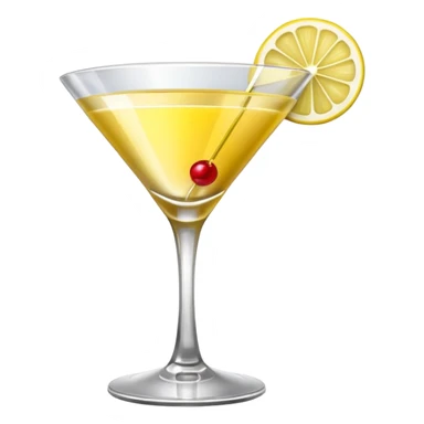 golden elegant cocktail in martini glass sticker