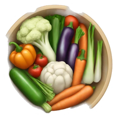 Bowl with vegetables  sticker