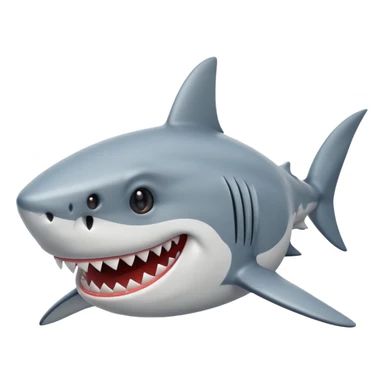 shark smiling evilly  sticker