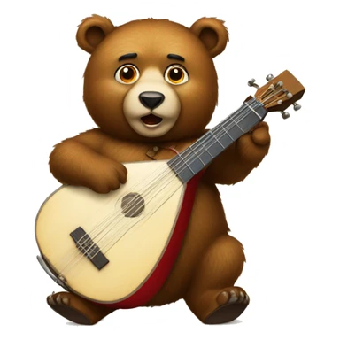 Russian bear balalaika sticker