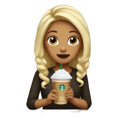 Starbucks ice coffee closed with a blond girl sticker