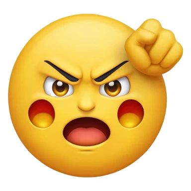 Angry emoji flipping off  sticker