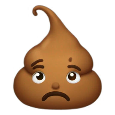 Sad poop sticker