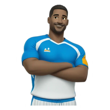 Handballer Trikot blau sticker