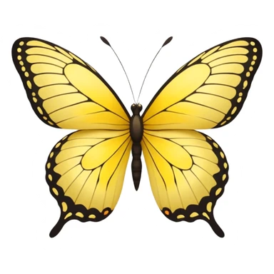 yellow butterfly sticker