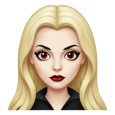 Vampira with long blonde hair sticker