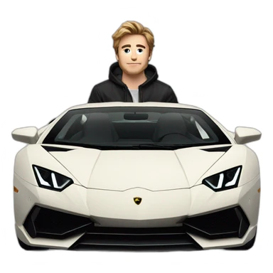 Mr beast on a lamborghini sticker