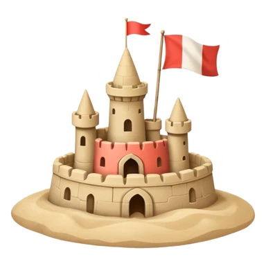 sand castle simple primitive very simple as made by a kid sticker