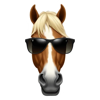 Horse with sunglasses  sticker