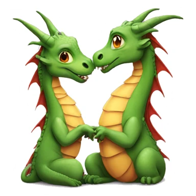Dragons kissing sticker