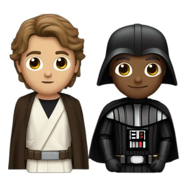 Half Anakin skywalker, half darth vader sticker