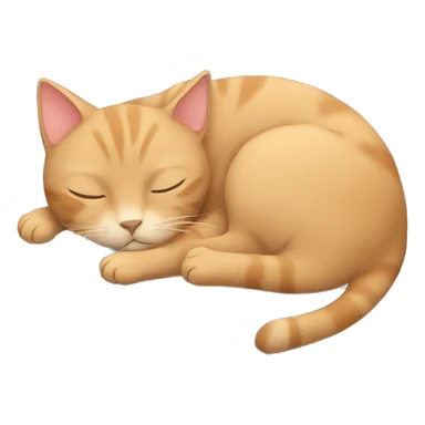 Tan cat sleeping with girl sticker