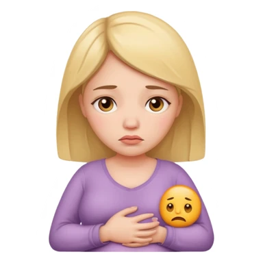 Sad pregnant woman sticker