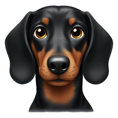 Black dachshund sticker