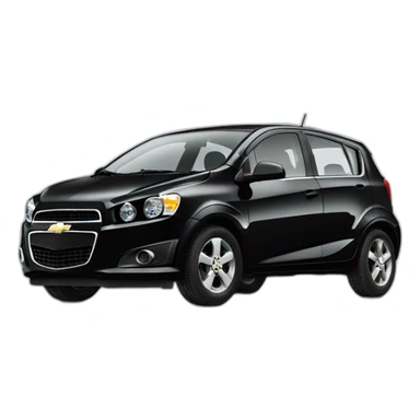 Black Chevrolet Aveo 2015 sticker