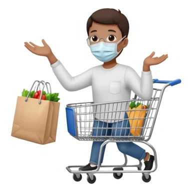 grocery shopping sticker