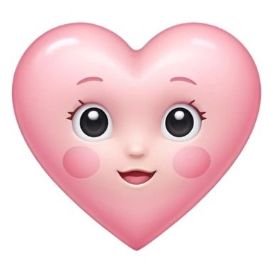Cute light baby pink heart sticker