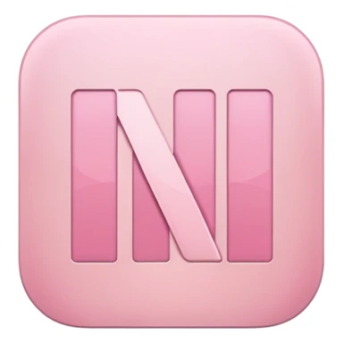 Netflix aesthetic "N" logo in pastel pink sticker