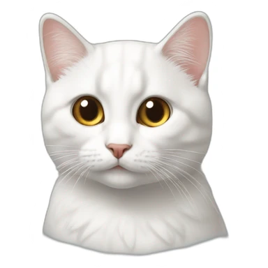 Chat Blanc mignon sticker
