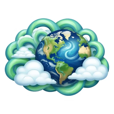 earth spinning sticker