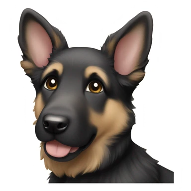 German shepherd schnauzer mix puppy sticker