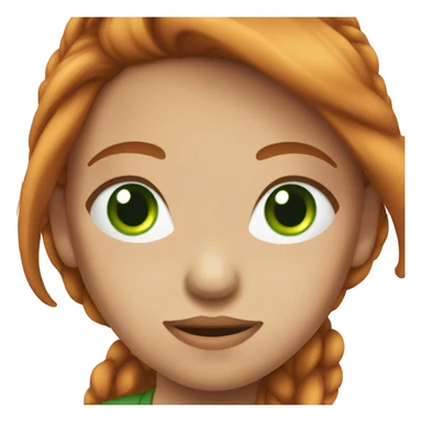 Fille rousse avec les yeux vert sticker