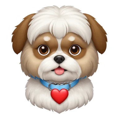 Shihtzu mit einem Herz sticker