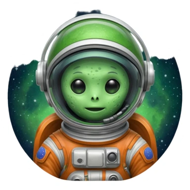 slime alien Astronaut sticker