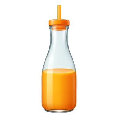 Orange juice bottle sticker