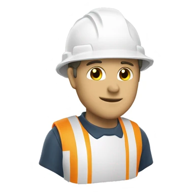 white construction helmet sticker