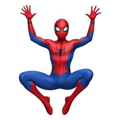 Spider-Man, raising his hands and joy sticker