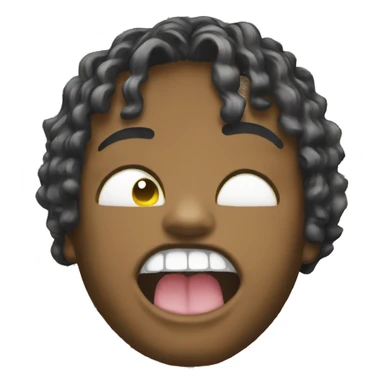 Emoji with gold grill like asap rocky sticker