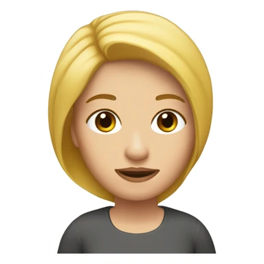 Una mujer von cabello rubio, con casco, un carro de basura sticker