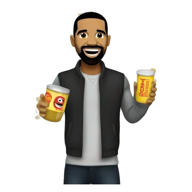 Drake giving Kendrick mustard  sticker