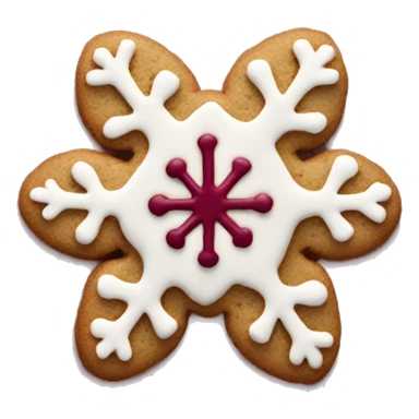 Burgundy snowflake cookie  sticker