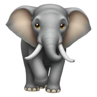 singe sur un éléphant sticker