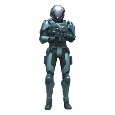 futuristic Phantom Infiltration armored pants ghost effect sticker