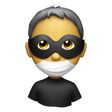 Full Body masked boy looking at viewer sticker