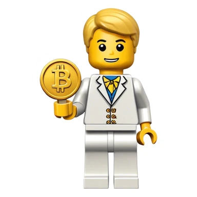 hackeur lego homme bitcoin sticker