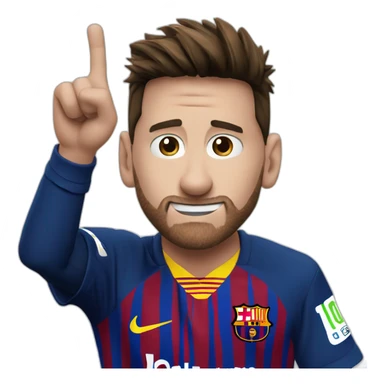 Messi Torjubel index fingers up sticker